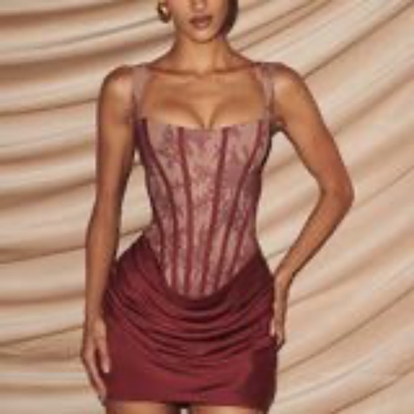 babyboo Dresses & Skirts - New Cornelia Mini Dress - Burgundy Lace